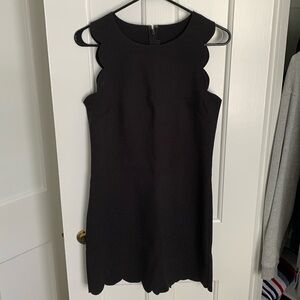 Jcrew scalloped dress. Black. Size 2
